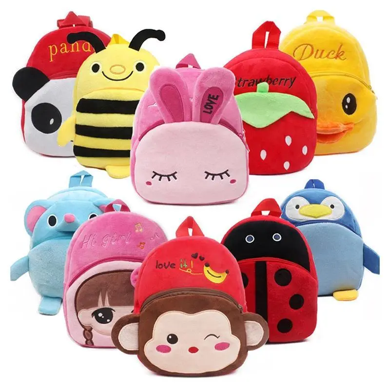 Fashion Children School Bags Cartoon Plush Kids Backpack Kindergarten Boys And Girls School Bags Mini Backpack Book Bag