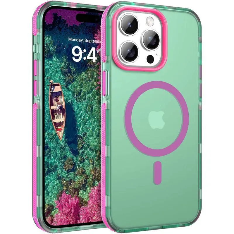 Phone Case for iPhone 18 17 16 15 14 13 Pro Max plus, Compatible with Magsafe, phone cases for iPhone 17 Pro Max cases ,iphone 18 pro max,Multicolor Protective Shockproof Bumpers, Not Yellowing Slim Cover for Men Women