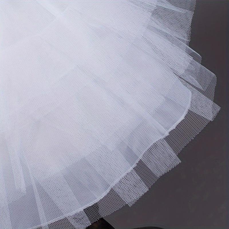 [Polyester Petticoat] White polyester petticoat with adjustable waist, girls' style |                 Princess dress without hoop with petticoat support |                 Perfect performance, parties and weddings