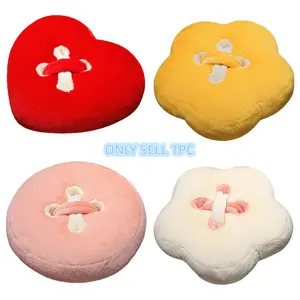 Creamy-style creative button cushion, eye-catching and vibrant sofa pillow, creative heart-shaped, flower-shaped, circular design, perfect gift for girlfriends, companionship gifts, Valentine’s Day gifts, birthday gifts, holiday gifts.