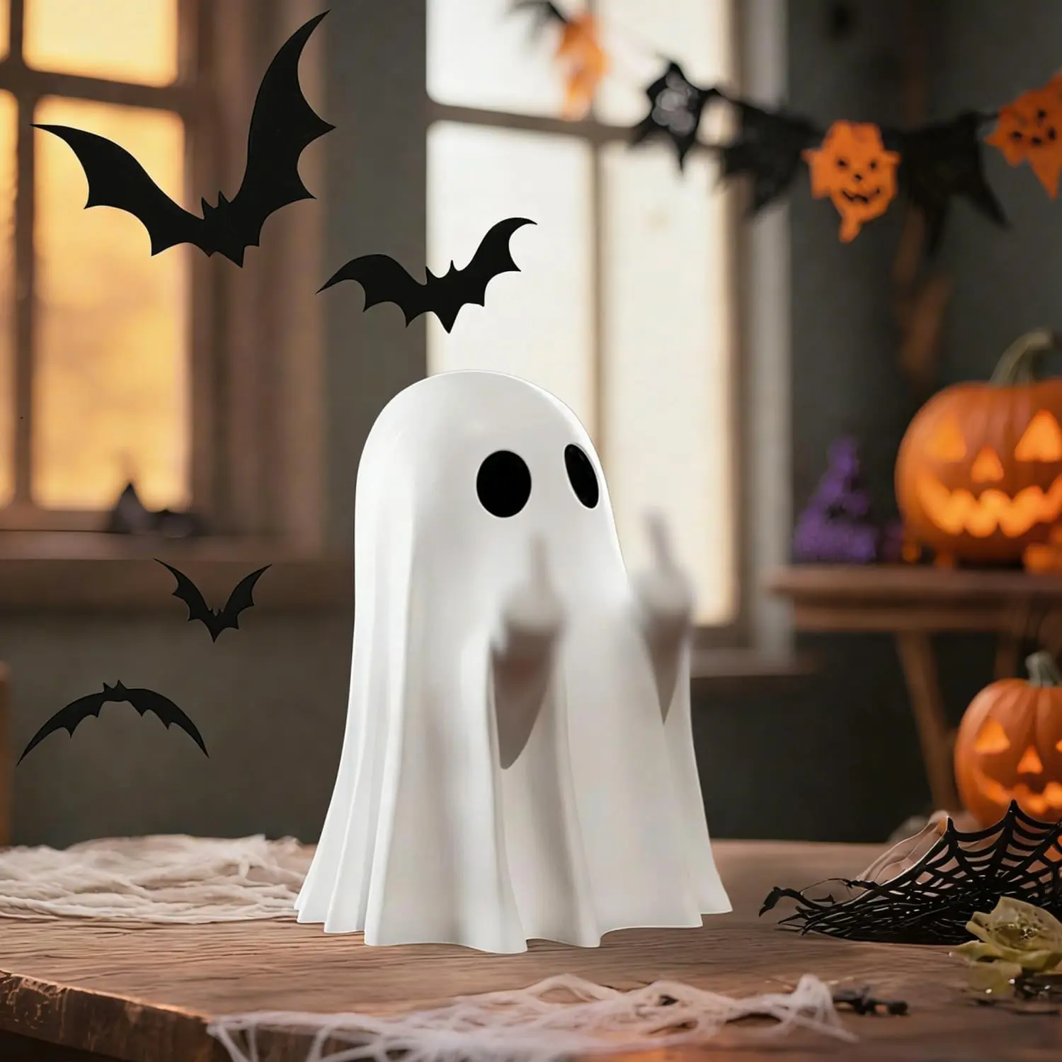 Halloween  Figurine, Spooky   Statue,Halloween Decor Indoor Cute Finger  Ornaments, Funny Coffee Table Centerpieces,  Office Decor