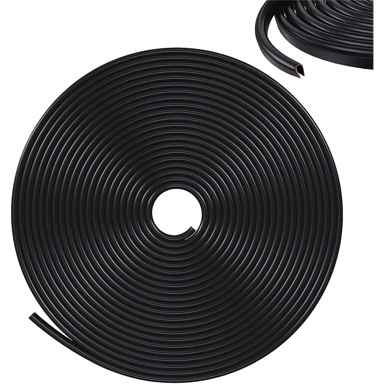 32Ft(10M) Door  Guards  Door  Guards U Shape  Door Protector Rubber Seal Door Guard Internal Double Sided Tape (No Glue Required), Black