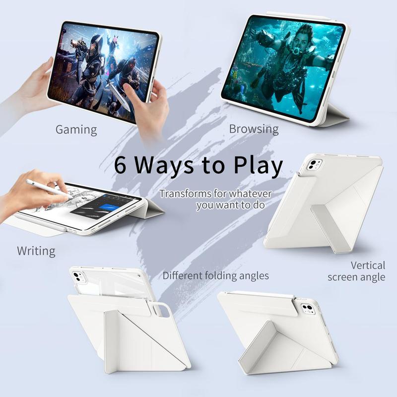 KENKE 2-in-1 Tablet Case with Pen Holder, Detachable Tablet Protective Cover with Kickstand, Tablet Case for iPad 11-inch and 12.9-inch