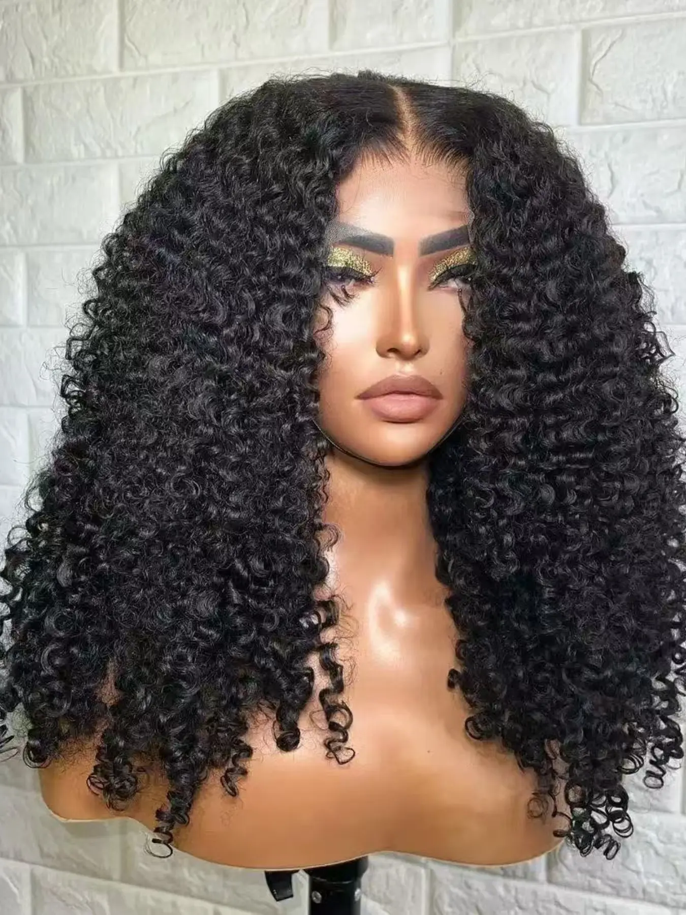 26-Inch Long Lace Wig, T-Type Curly Hair, 180% Density, Natural Curl, Heat-Resistant, Comfortable Daily Wear, Realistic Look, Curly Afro Wigs