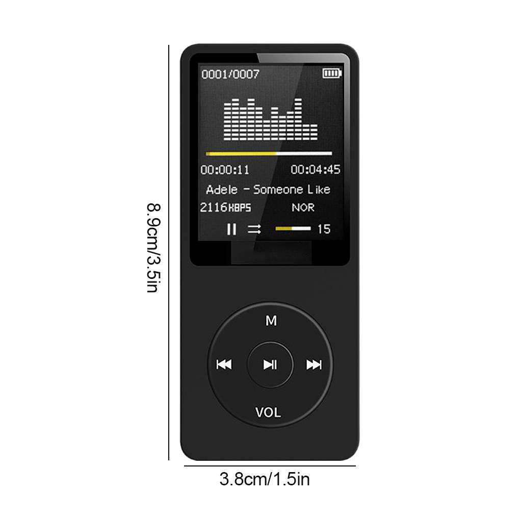 Bluetooth-compatible  Music Player Lossless Portable Fm Radio External Ultra-thin Student Sports Walkman  Player Recorder mp3