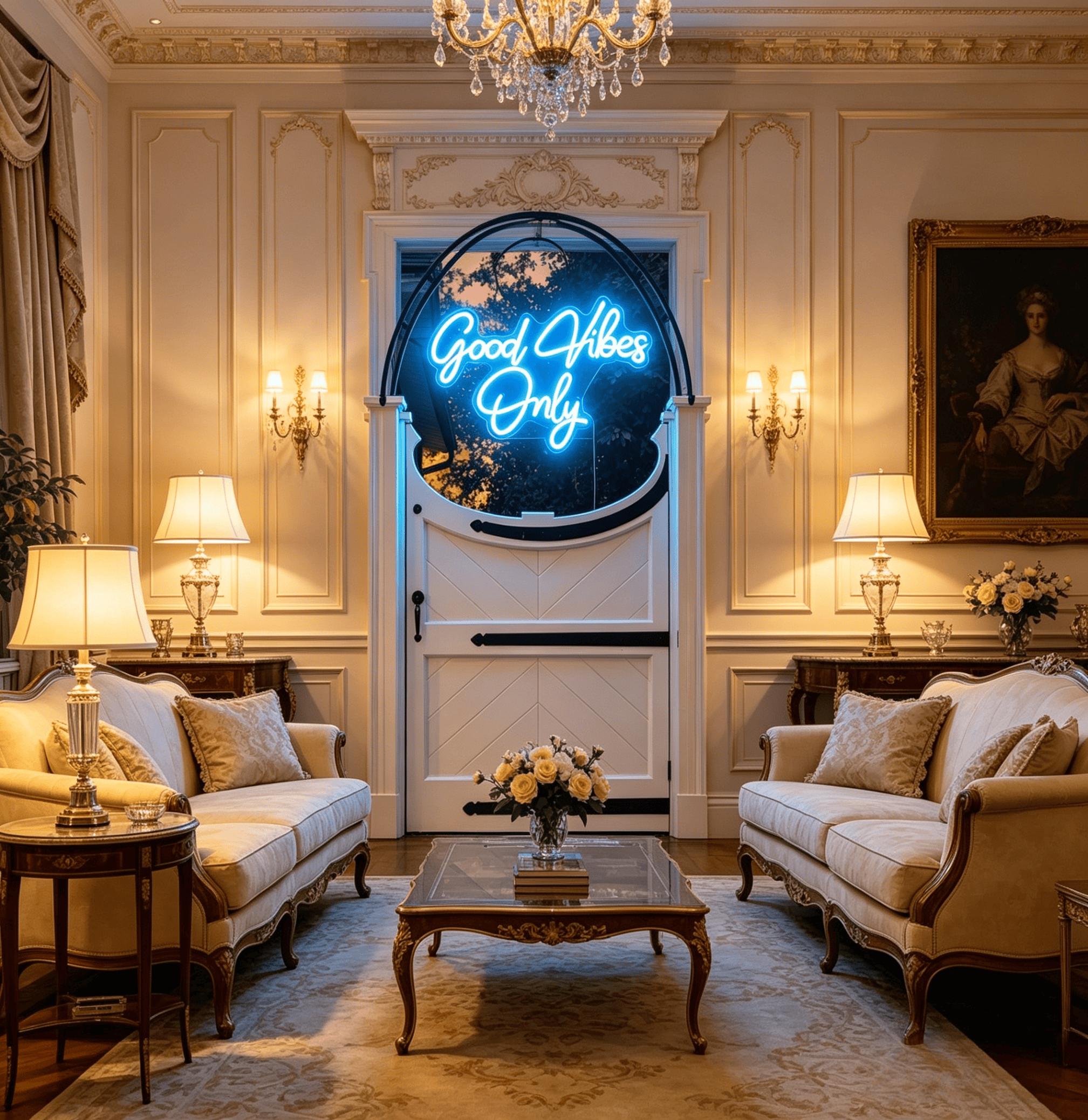 Good Vibes Only Neon Sign, USB Powered Dimmable Ice Blue Cyan LED Neon Light, Aesthetic Positive Quote Wall Decor for Bedroom Gaming Room Man Cave Home Bar, Motivational Gift for Her Teens Gamers