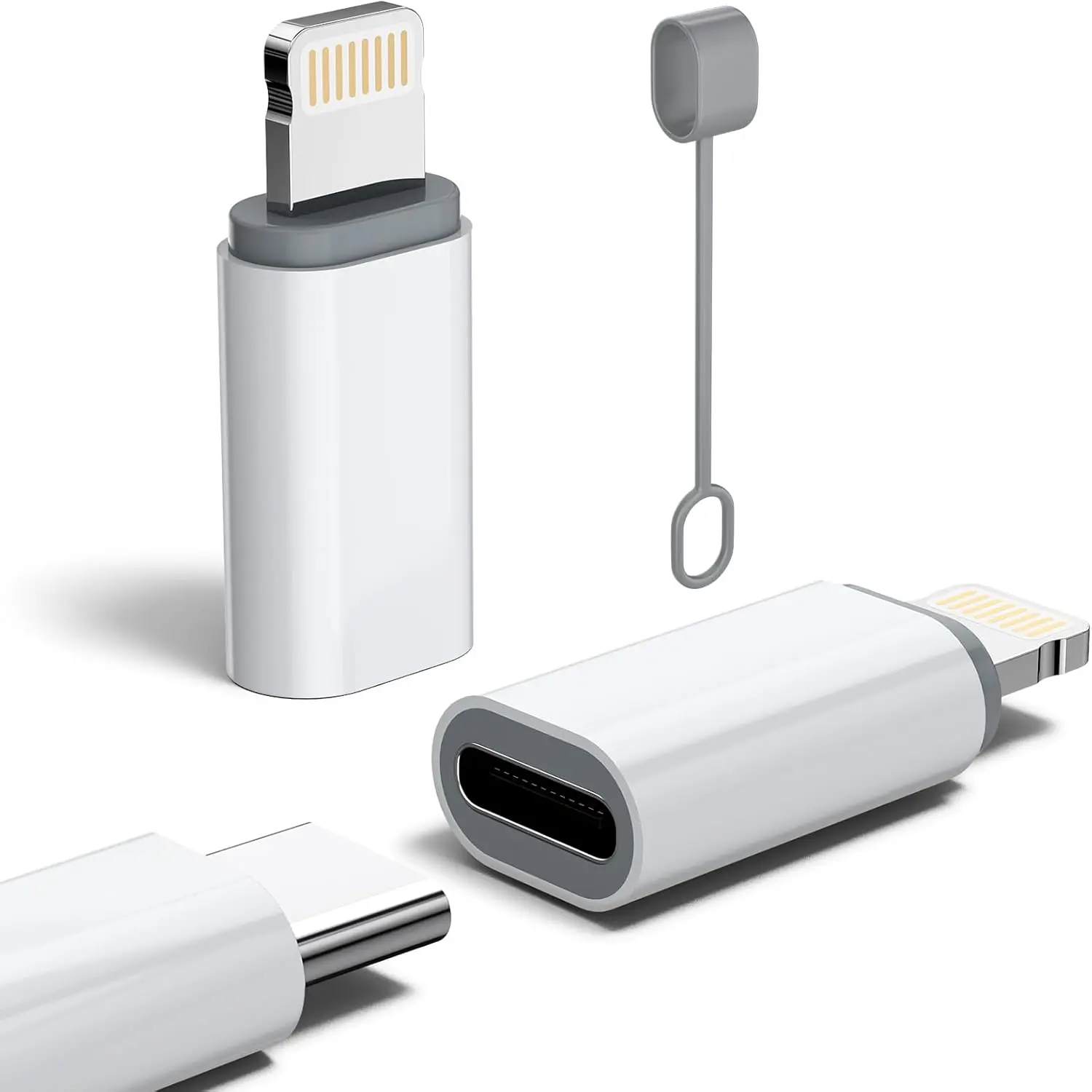 MFi Certified USB C to Lightning Adapter 2 Pack,27W Fast Charging