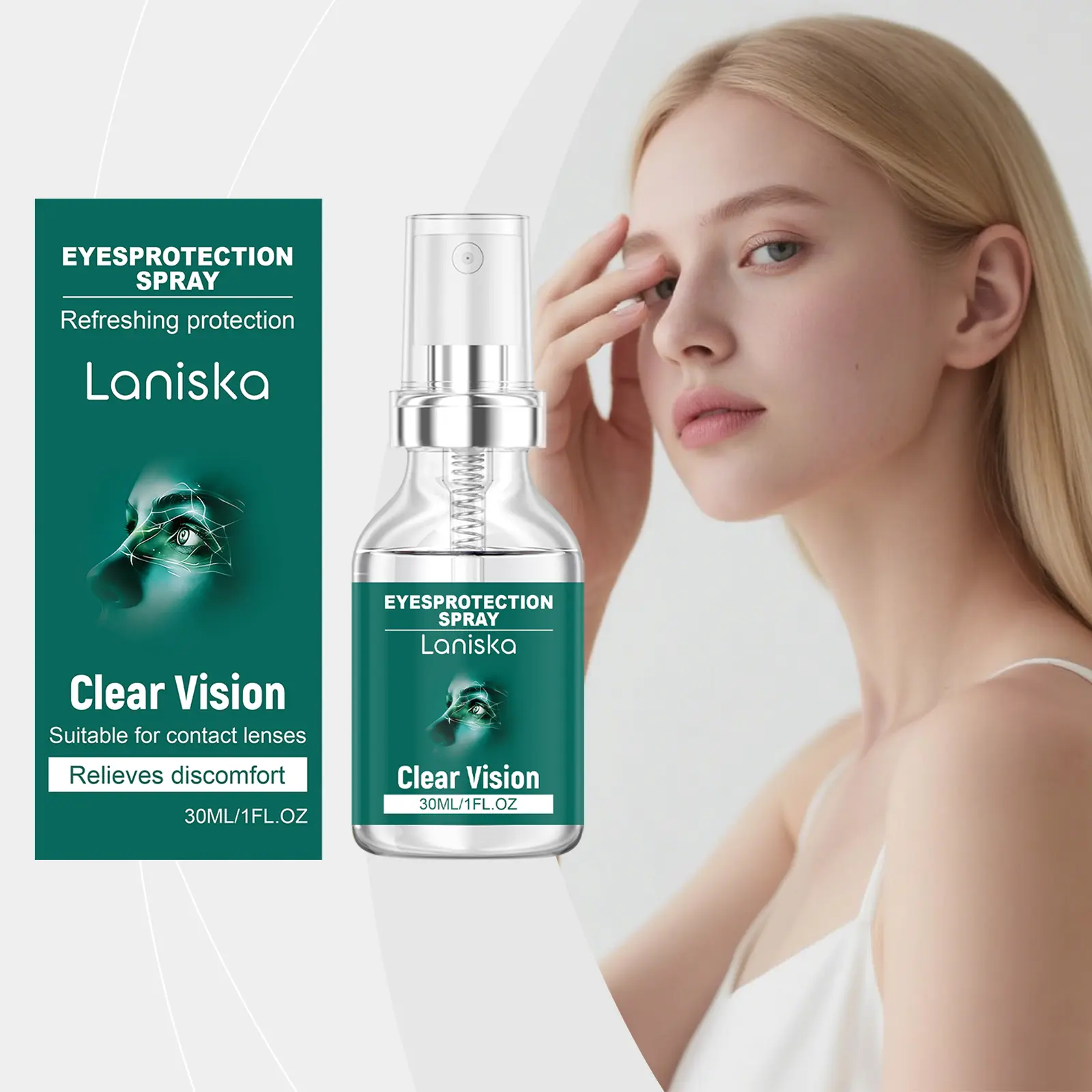 Laniska Clear Vision Eye Protection Spray – Soothing Fatigue Relief Eye Care Mist, Contact Lens Friendly for Daily Eye Comfort 2.