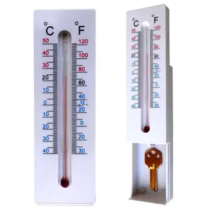 Large Size Decorative Outdoor Thermometer Key Hider Box, Secret Compartment Safe Storage for House Spare Keys, Ideal for Yard Garden Indoor Geocaching Use