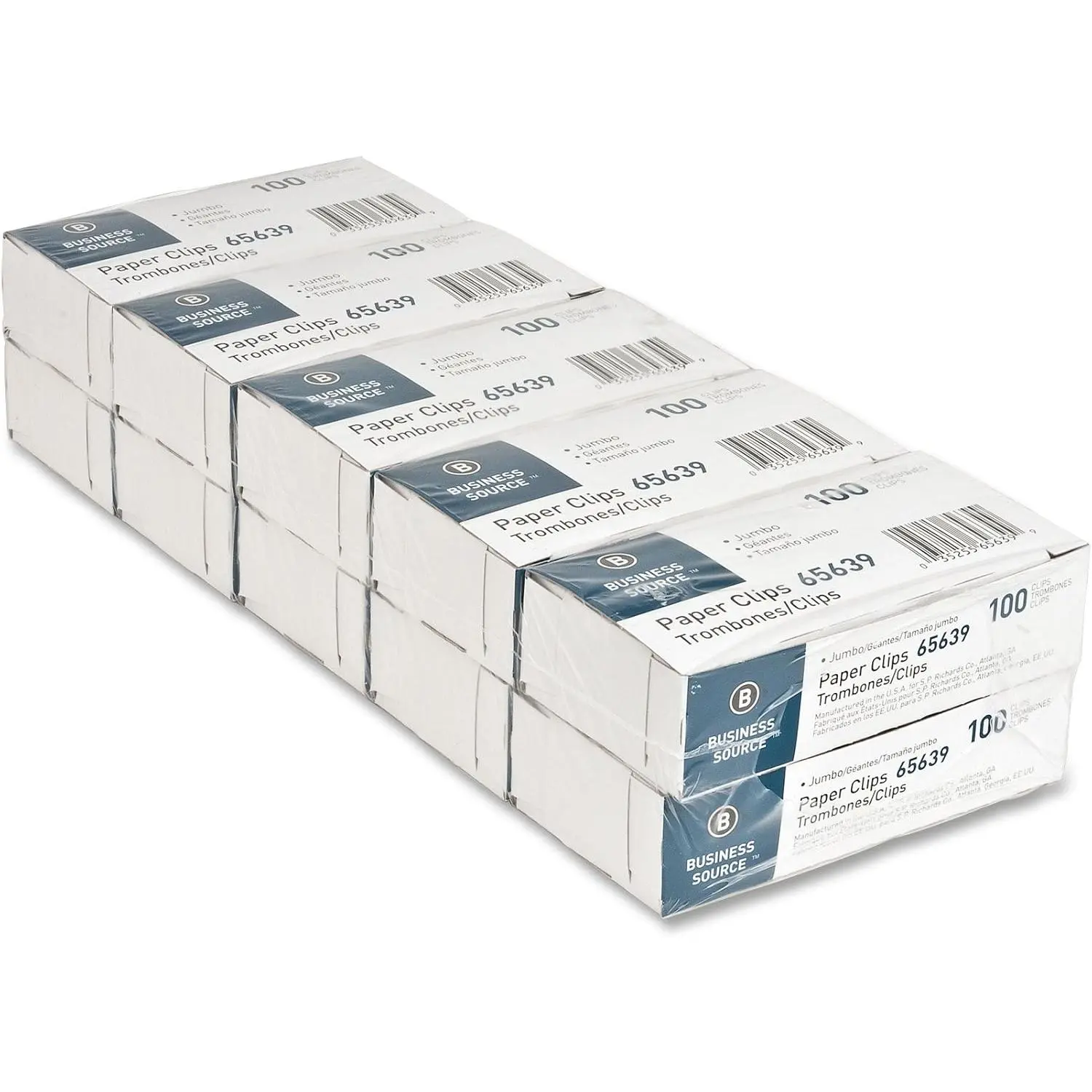 Jumbo Paper Clips, .041 Wire Gauge, 1000/Pack (65639)