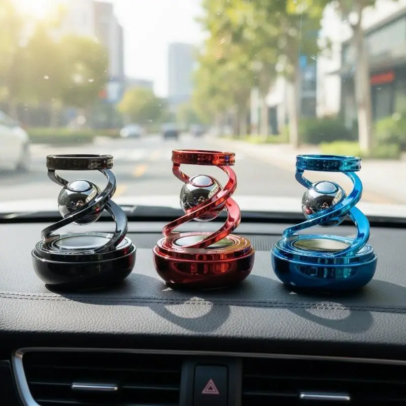 Luxury Crystal Snake Form Car Fragrance Diffuser Set - 3-Piece Dashboard Diffusers (Red, Black, Blue), Refillable Perfume Bottles, Gift Ideas for Car Enthusiasts