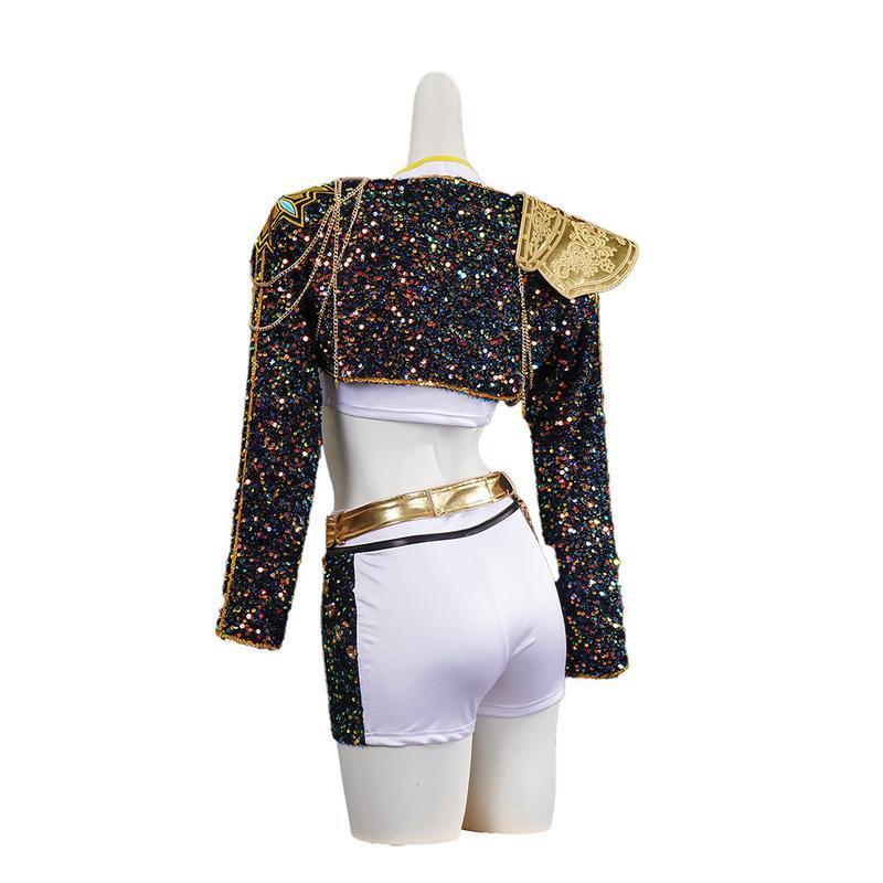 KPop Demon Hunter Gold Outfit  | Fantasy Cosplay Costume for Stage, Party & Dance Performances Clothes