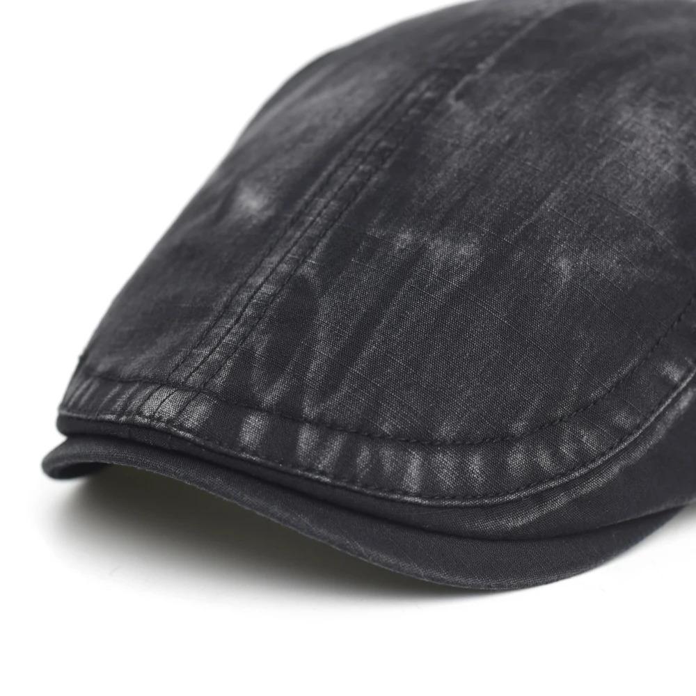 Four Seasons Washed Casual Newsboy Cap Men Women Distressed Peaked Cap Adjustable Beret Vintage Ivy Flat Cap