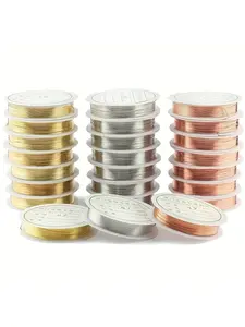Powder 0.2-1mm silver/gold/rose gold wire, used for bracelets and necklaces, anti-tarnish beading wire, jewelry cord, for DIY craft colors