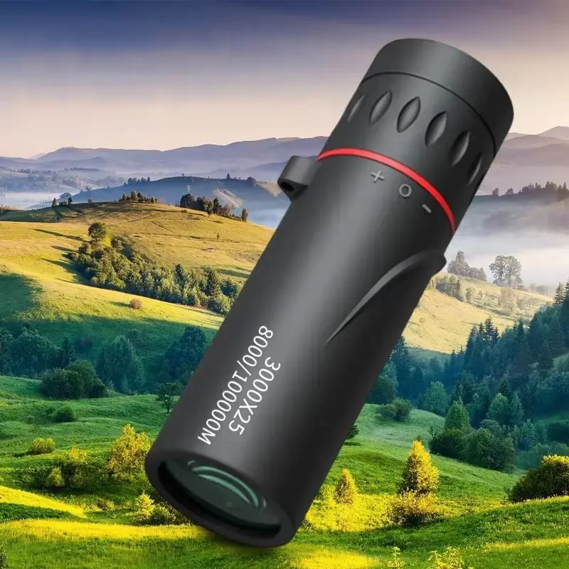 3000x25 high-definition single-tube professional telescope, outdoor zoom telescope, mobile phone telescope, travel hiking camping birdwatching telescope, Telescope For Adults High Powered