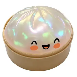 Dumpling Slow-Rise Squishy, Soft TPR Sensory Squeeze Item with Cute Steamer Box Packaging, Anxiety Relief ASMR Desk Accessory, Summer Gift for Kids & Anime Fans