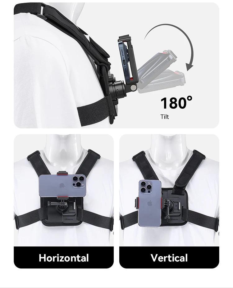 CM027 Chest Head Strap Mount Belt For Smartphone Gopro insta360 x3 dji osmo Pocket 3 Action Camera Accessories Outdoor Video