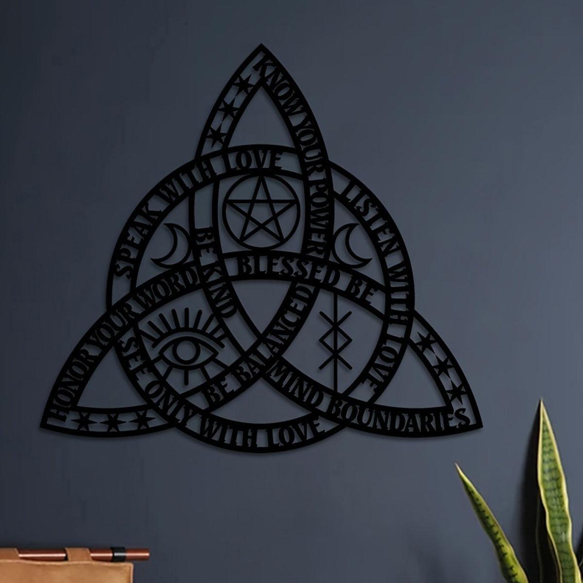 Celtic Knot Design Wall Decor, Creative Metal Wall Hanging Decor, Art Wall Decoration, Wall Hanging Ornament for Home Living Room Bedroom Decor, Hangable