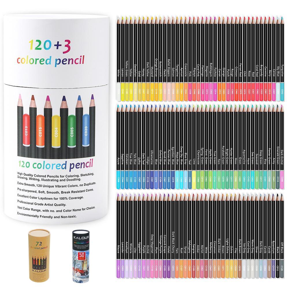 Colored Pencil Set, 50/72pcs/120pcs Soft Core Colored Pencil, Drawing Blending Shading Pencil, Colorful Marker Set, Art Supplies for Adults Beginners, Coloring Book Markers for Crafts, Creative Craft Kit, Colorful Precision Pens