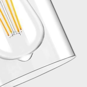 2Pcs Wall Sconces, Modern Wall Mount Vanity Light Fixtures, Farmhouse Wall Lamps with Clear Glass Shade for Bedroom Living Room Mirror Hallway Porch