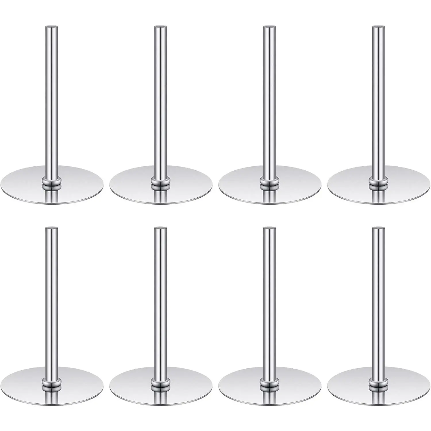 8 Pieces Cake Heating Core for Baking Cakes Stainless Steel Heating Rod 2 Inches Silver Rod for Decorating Supplies Baking Tools Accessories