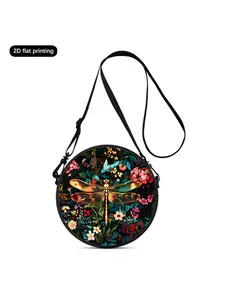 Lightweight crossbody shoulder bag with 2D dragonfly print, an ideal gift for female friends. It can be worn crossbody, single-shoulder, double-shoulder or hand-carried, suitable for commuting, outdoor trips, travelling, casual daily use and campus life.