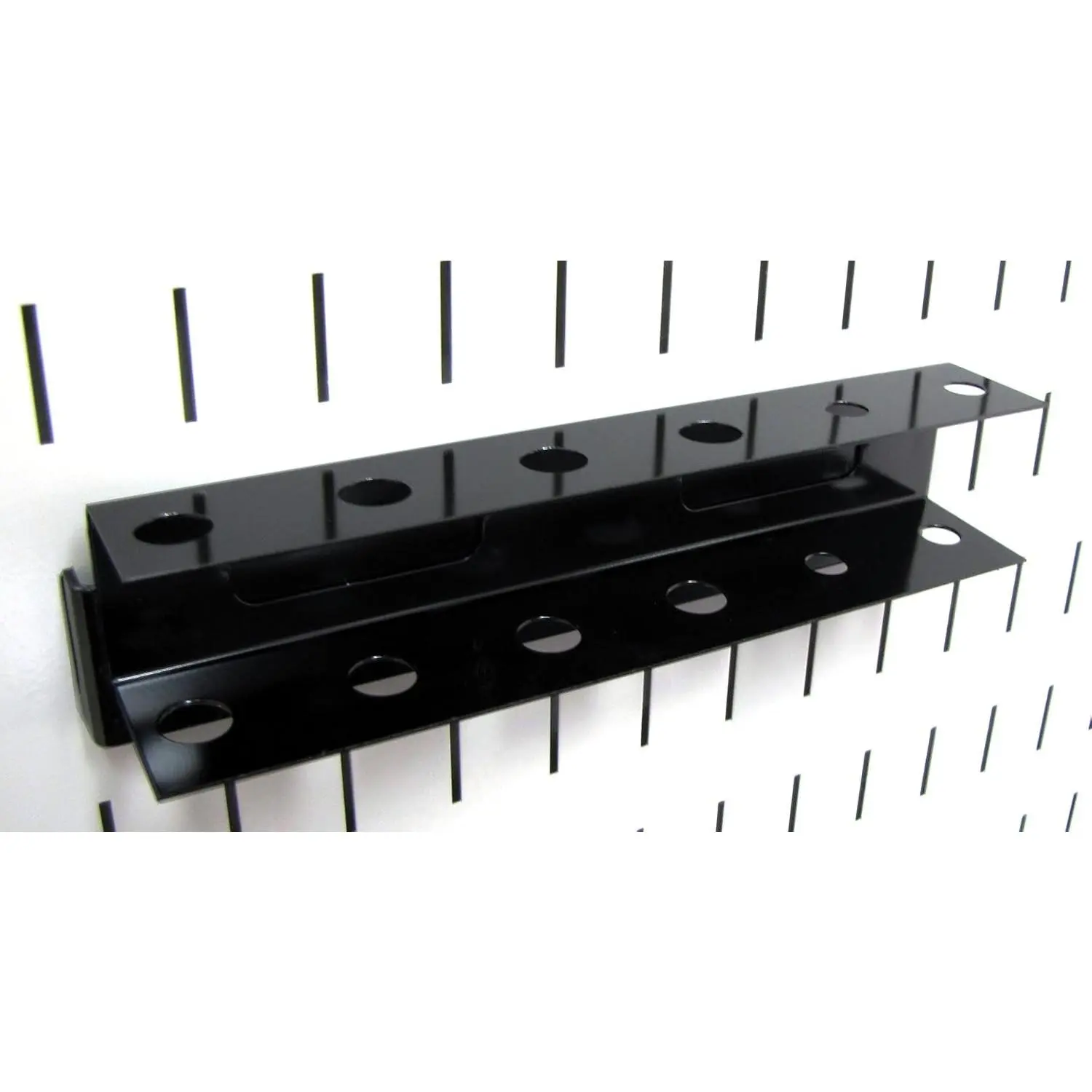 Screwdriver Holder Bracket Slotted Metal Pegboard Accessory Slotted Tool Board - Black