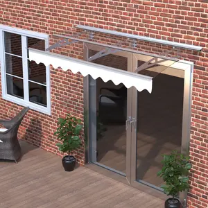 ARCH Door Window Awning Canopy 79"W x 34"D Crystal Solid Polycarbonate Sheet Aluminum Alloy Valance for Masonry Concrete Wall House Entry Door Cover Sun Shade Protection, Home Furniture and Household Product Search Terms for US Online Shopping