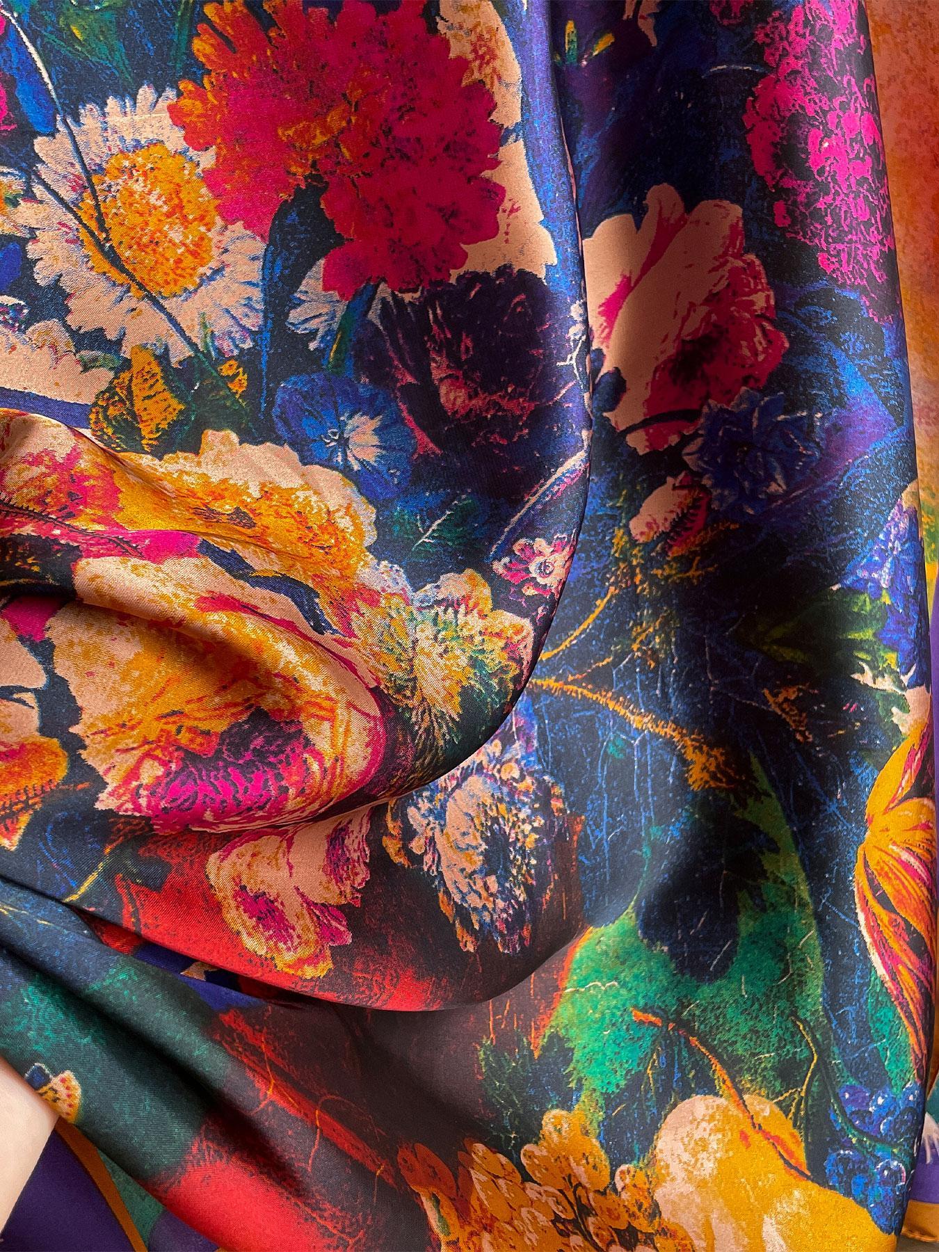 Women's Floral Print Long Scarf & Khimar, Boho Style Scarf & Shawl for Daily Wear, Fashion Accessories for Women & Girls