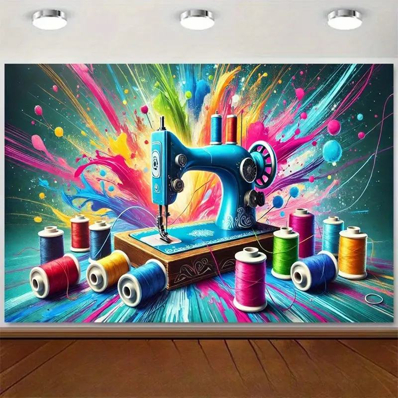 Colorful Creation Celebration Backdrop Decorative Party Background Tapestry Wall Hanging Premium Polyester Photography Background Home Decor Studio Props Garden Event Wall Decoration Photo Booth