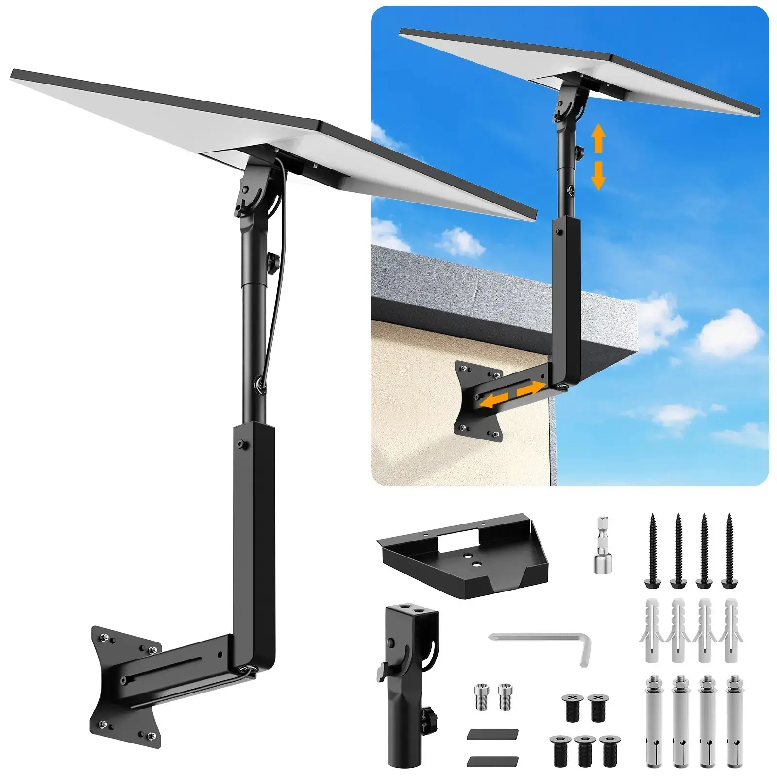 New  Starlink Gen 3 Standard V4 Mount - Sturdy Rugged Durable Coated Steel Telescoping & Tilting Arm, Fully Adjustable Rustproof Wall Roof Bracket with Expansion Screws for Flexible Viewing