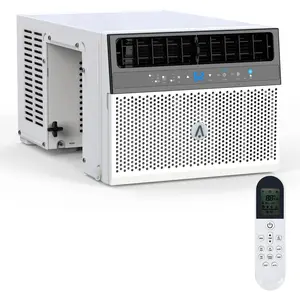 U-Shaped Window Air Conditioner, Ultra Quiet Window AC Unit Cools Up to 350 Sq.Ft, Open Window Flexibility with Remote Control, Ideal for Bedroom Living Room Apartment Home
