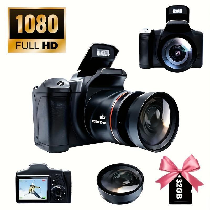 Digital Camera Photography With 2. 4-inch LCD Screen, 16xdigital Camera 1080p Mini Camera Vlog Camera With 9. 88mm Wide-angle Lens Cool Stuff Travel Essentials, Body Camera Compact Travel Camera, Camera For Vlogqing, Cameras For Photography