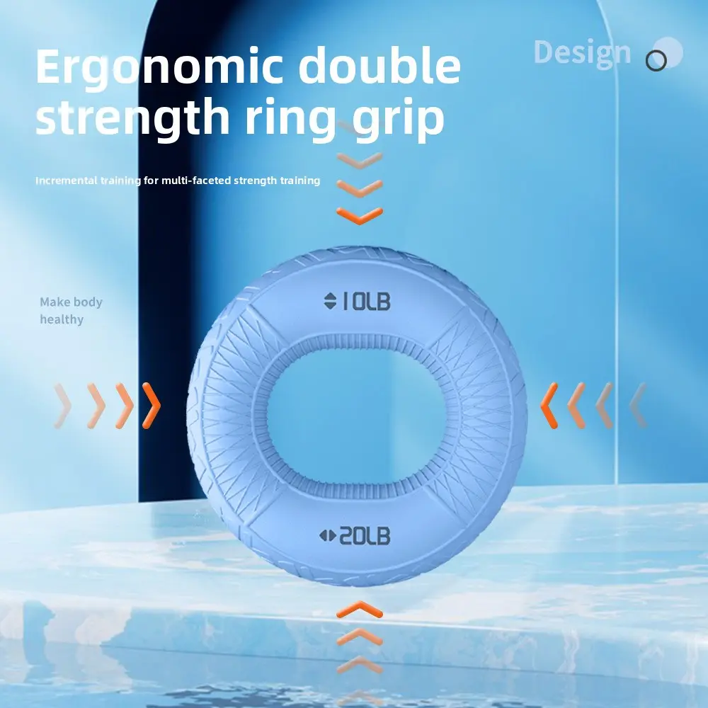Silicone Grip Rehabilitation Exercise Double Strength Grip Ring Finger Strength Fitness Training Equipment Silicone Grip Ring