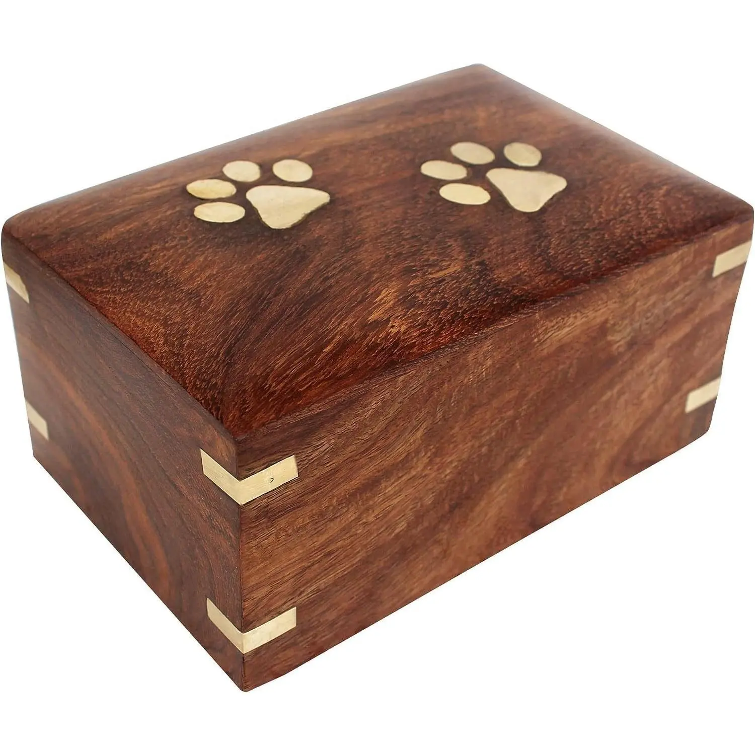 Pet Urn Box for Dog & Cat Ashes – Handcrafted Wooden Pet Memorial Urn, Peaceful Keepsake Cremation Box for Dogs, Cats & Small Pets, Small Size, Holds Pets up to 30 lbs