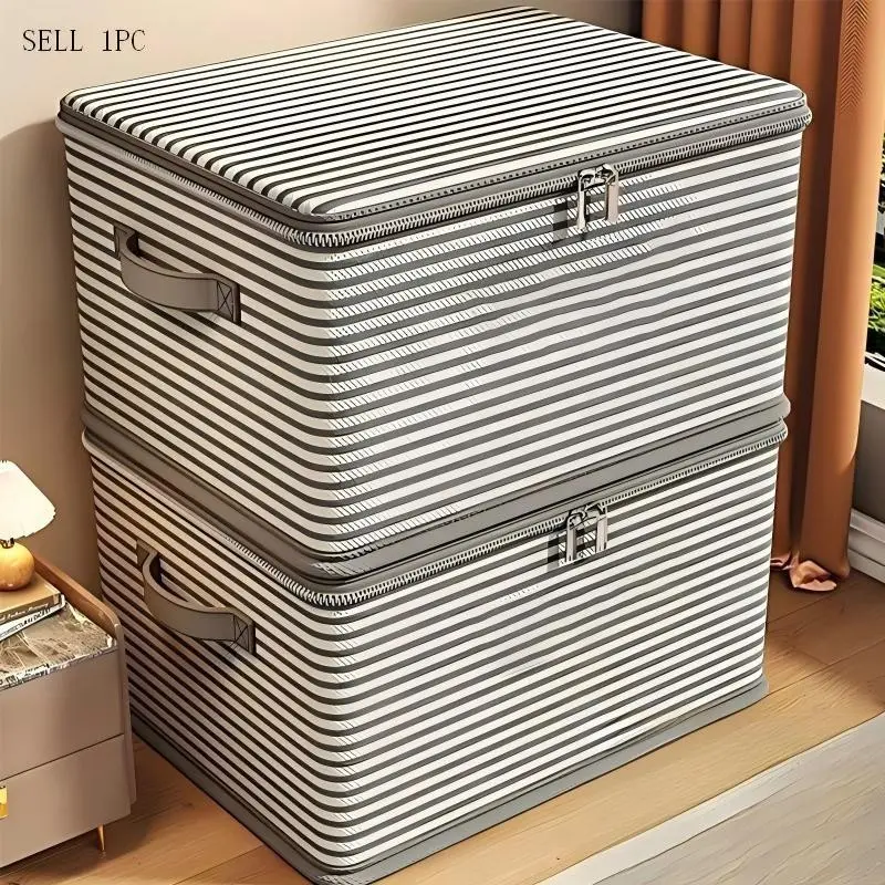 Large Fabric Storage Box with Handle, Multi-Purpose Clothes Organizer, Foldable Basket for Bathroom, Living Room, Office
