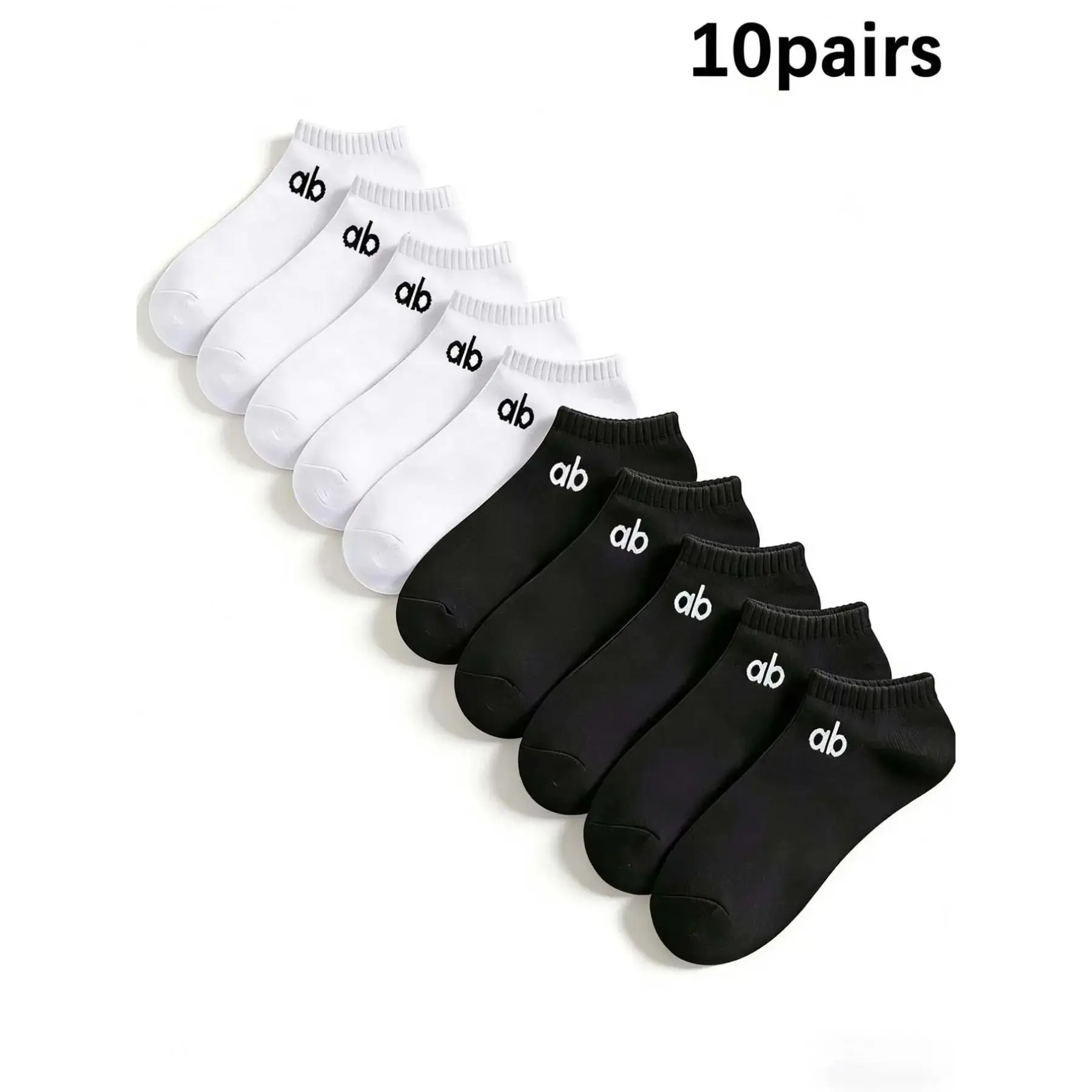 10/15/20 Pairs Unisex Letter Pattern Ankle Socks, Comfortable Soft Breathable Casual Style, Ideal for Daily Wear, Sports, Travel, College Look