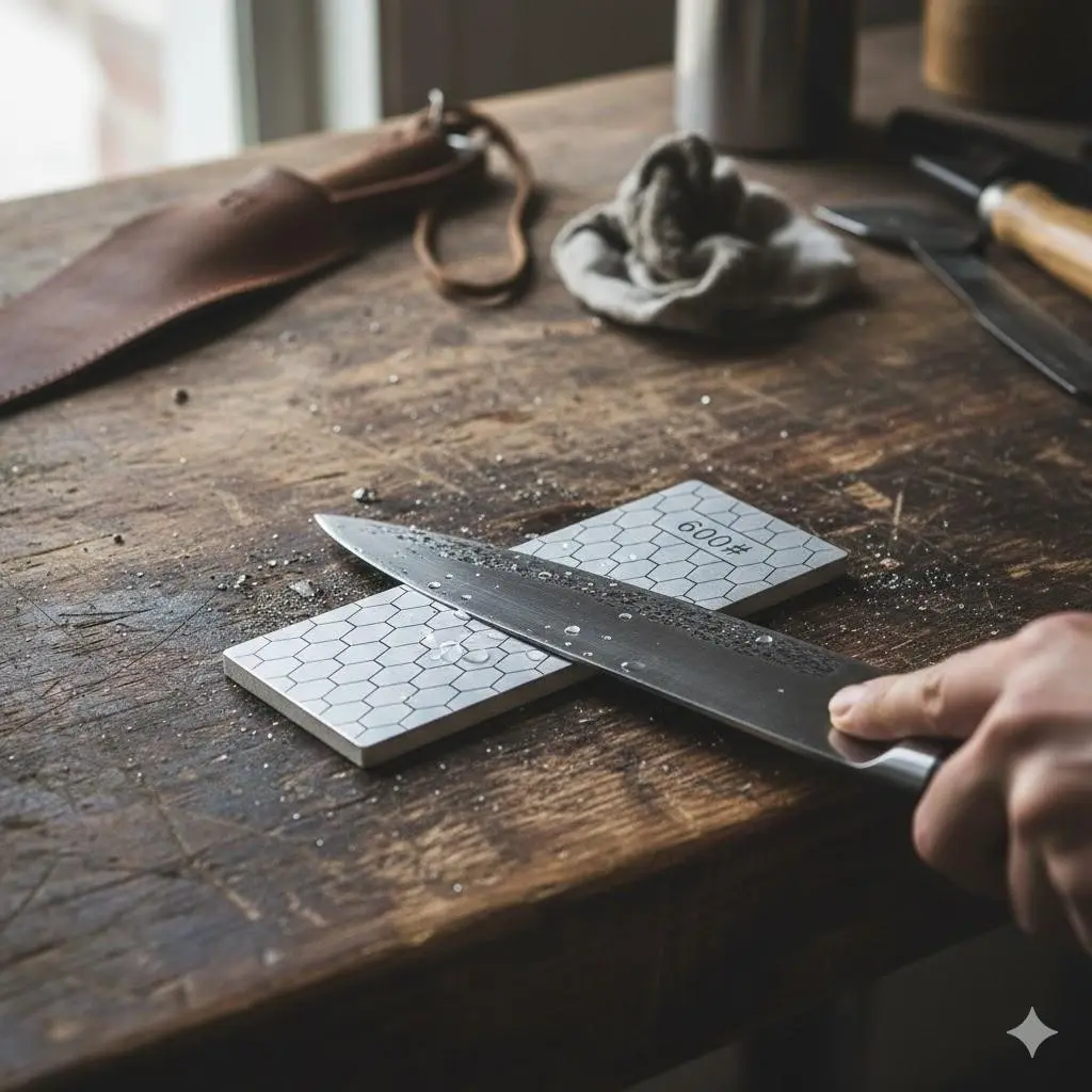 Ultra-Thin Non-Slip Diamond Whetstone with Honeycomb Design, Multi-Sharpener for Knives & Scissors, 400/600/1000 Grit, Durable Kitchen & Outdoor Sharpening Tool Set for Home Use, Fast Grooming & Maintenance.
