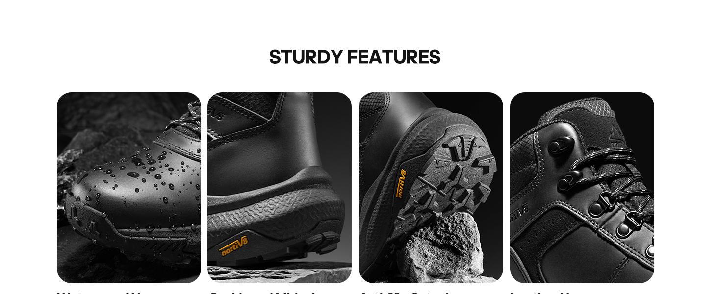【WATERPROOFING】NORTIV 8 [HydroTrek] Men's High-Top Waterproof Lightweight and Breathable Trekking Boots Outdoor Shoes Hiking Sneakers SpringStatements