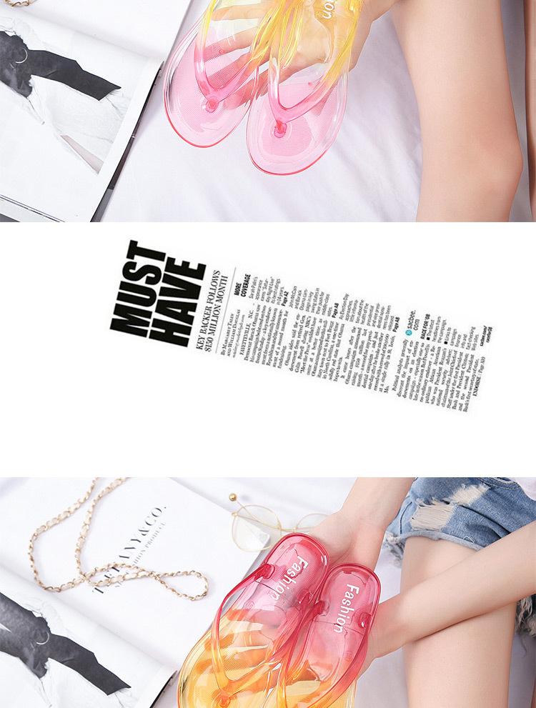 Rainbow Jelly SandalsJelly Flip Flops for Women With Flexible Sole, Soft Footbed Summer Sandals for Women