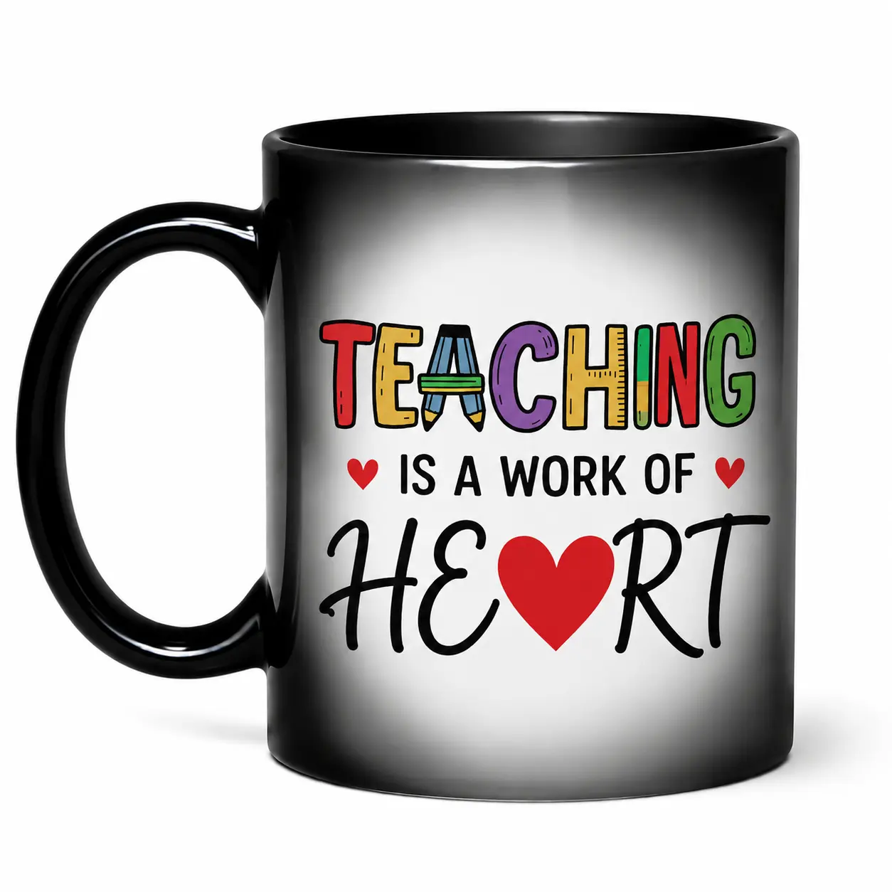 Teacher Appreciation Mug, "Teaching Is A Work Of Art" Color Changing Heat Activated Coffee Cup, Inspirational Teacher Gift From Student, Classroom Coffee Mug, End Of Year Graduation Gift, Birthday Christmas Gift, 11oz
