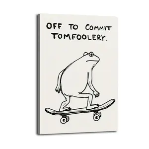 Off To Commit TomFoolery| Bedroom Art | Bathroom Art | Trendy Wall Art | Funky Wall Art