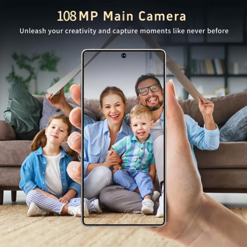 EET S25 Ultra Unlocked 5G Smartphone, 12GB+512GB, 6800mAh Battery, Fast Charging Capability, Android 14 System, 108MP+48MP Camera, Face & Fingerprint Unlock | Dual SIM | Autofocus | Built-in Pen |