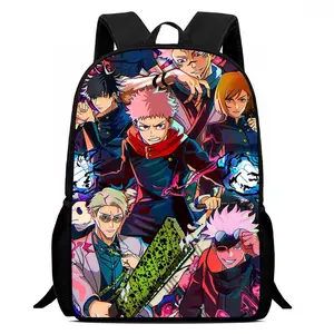 Jujutsu Kaisen Backpack, Anime Character School Bag for Children, Large Storage Student Backpack, Fashion Travel Bookbag for Boys Girls