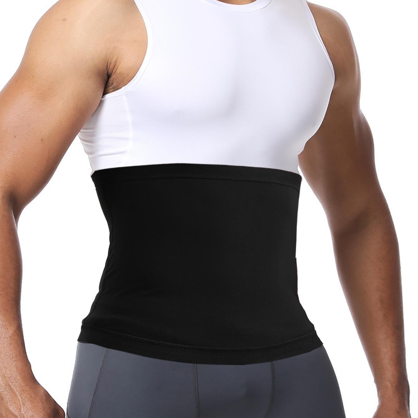 Men's Sweat Waist Trainer, Tummy Control Shaper Belt, Elastic Waist Cincher for Gym Workouts, Fall Winter Warmth, Brand, Workout Waistband, Waist Trainer Trimmer