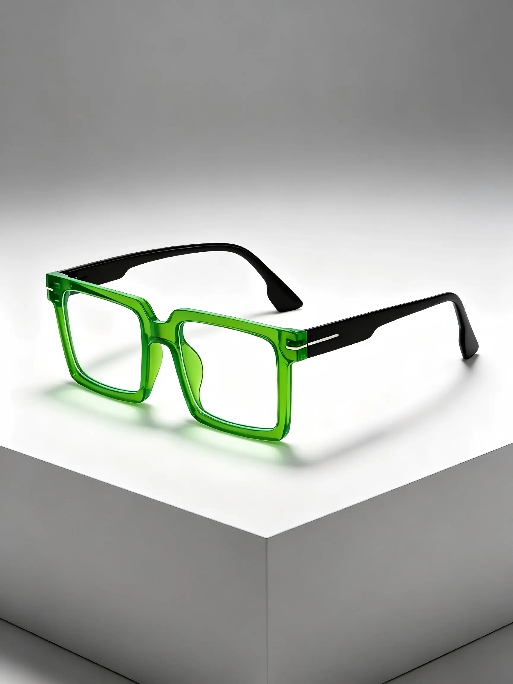 New Vintage Style Plain Glasses, High-End Frame Design, Fashionable and Versatile Square Shape, Trendy Unisex Eyewear
