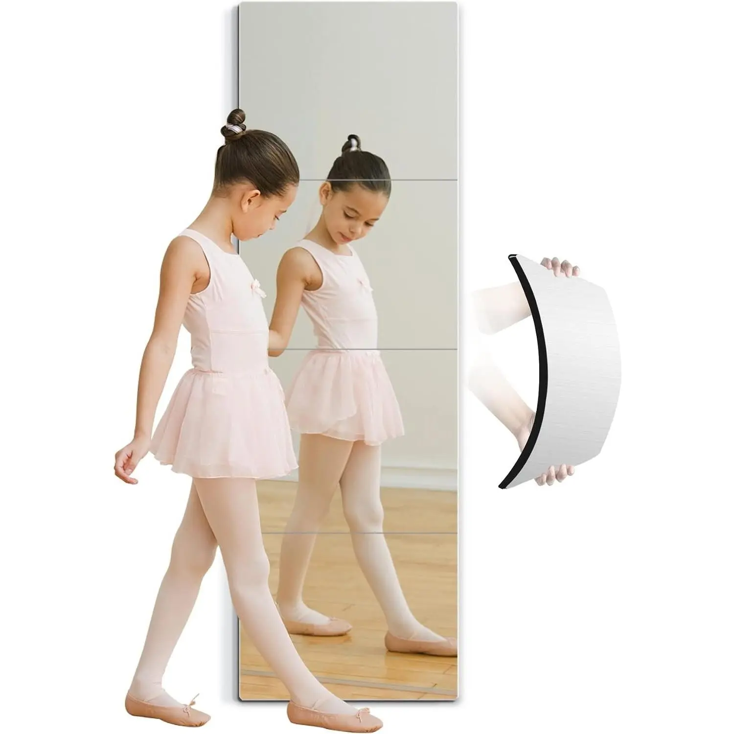 Full Length Mirror for Kids Safety Shatterproof Mirror, Plastic Wall Mirrors, Made Of Acrylic Plexiglass Mirrors, 4 Pcs 12"x12", Long Bedroom Door Closet Mirror's, Workout For Home Gym Body Mirror's