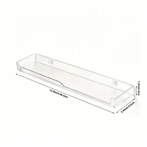 Wall-Mounted Transparent Acrylic Shelf, No-Drill Multi-Layer Organizer, Waterproof & Easy-Clean, Ideal for Bathroom, Kitchen, Desk