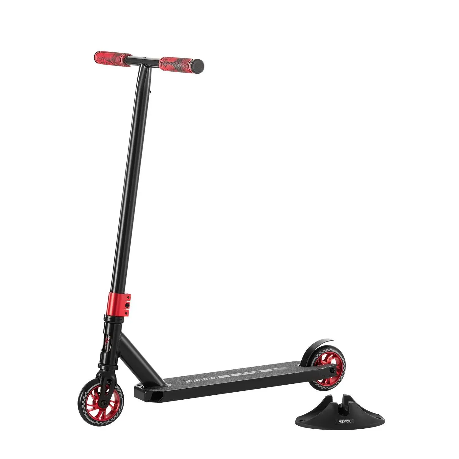 VEVOR Pro Complete Stunt Scooter - Freestyle Aluminum Alloy Deck, High-Speed ABEC-9 Bearings, Lightweight Double-Layer Design, Removable Parts, for Beginner Riders, Indoor/Outdoor Stunt Riding, High-Speed Ball Bearings