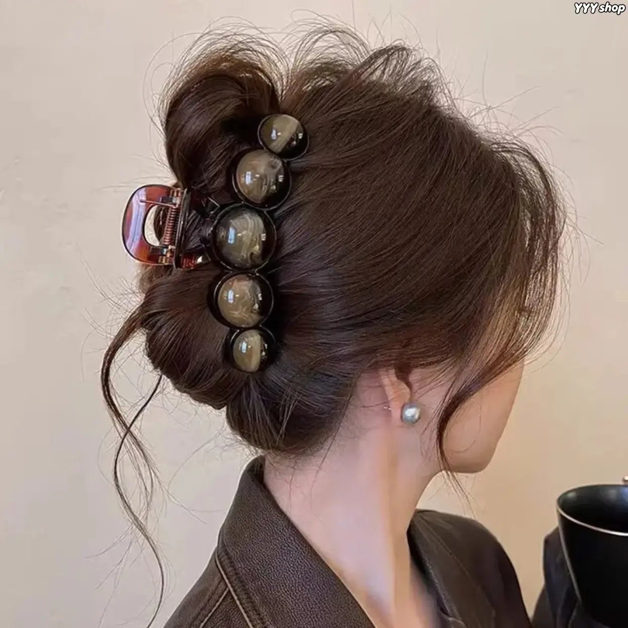 2PCS Korean Elegant Large Hair Claw Clips, Sophisticated Minimalist Aesthetic Jaw Clips, Heavy-Duty Strong Grip Hair Accessories Specially Designed For Women With Thick Hair, Ideal For Securing Back Head Loose Hair, Half-Up Styles & Neat Fashion Updos